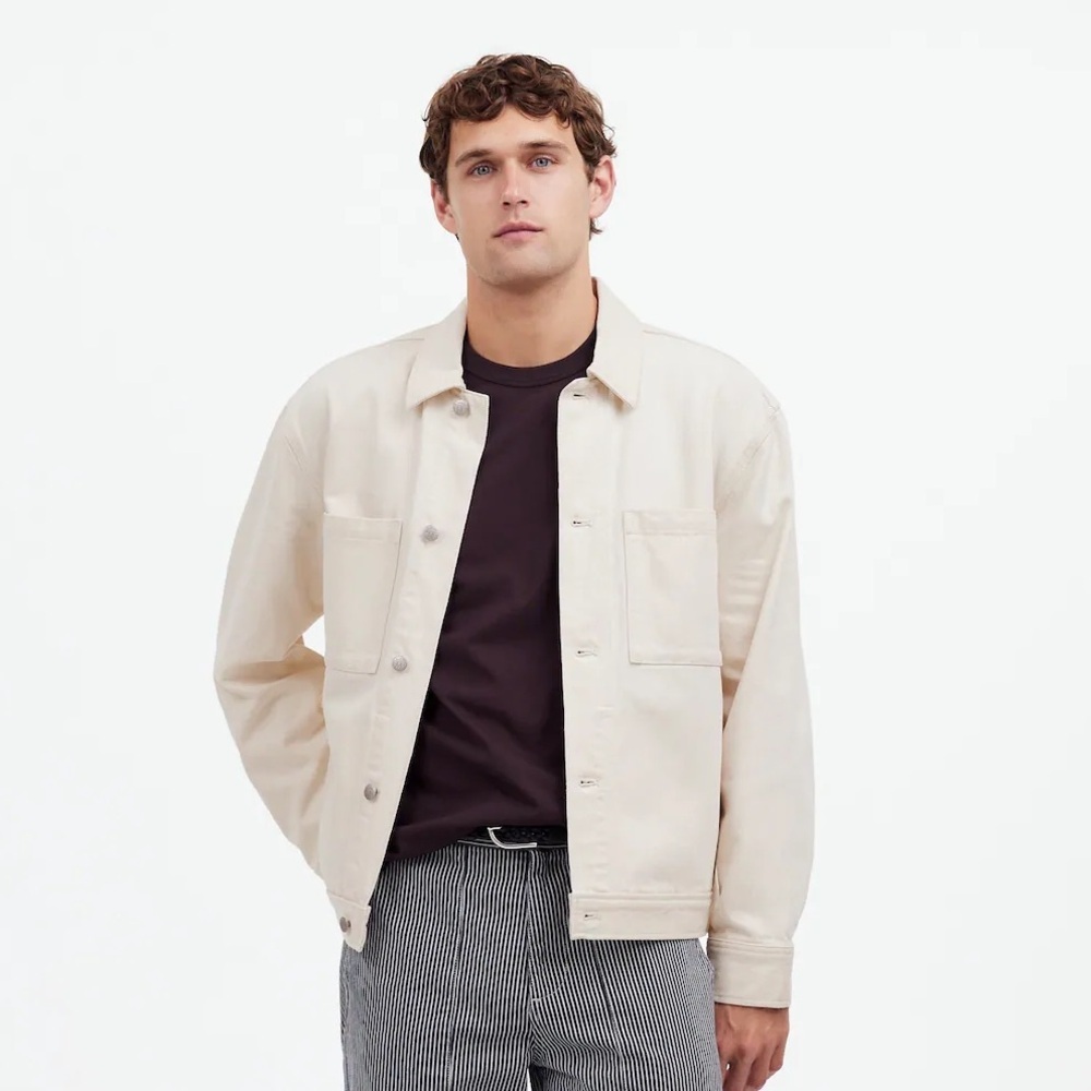 Madewell 100% Cotton lightweight Cream Jacket